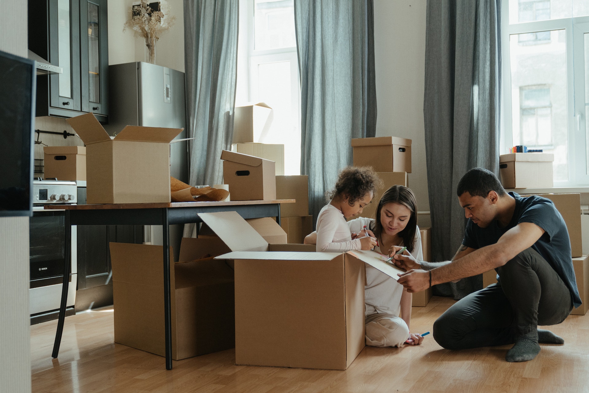 life ins young couple daughter new home